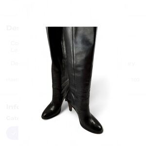 Elegant Black Leather Knee-High Boots
